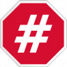 hashtag stop (10x10cm) - Autocollant(sticker)