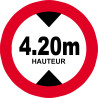 hauteur de passage maximum 4,20m - 15cm - Sticker/autocollant