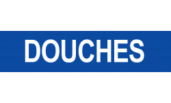 DOUCHES bleu - 29x7cm - Autocollant(sticker)