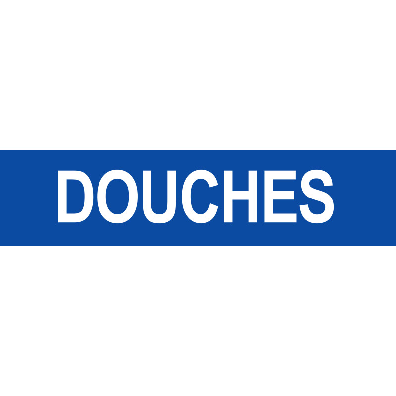 DOUCHES bleu - 29x7cm - Sticker/autocollant