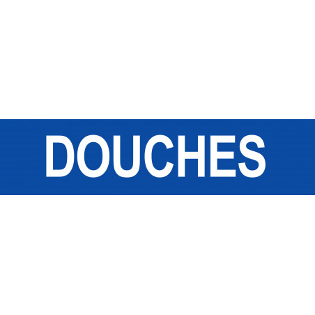 DOUCHES bleu - 29x7cm - Autocollant(sticker)