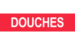 DOUCHES rouge - 29x7cm - Autocollant(sticker)