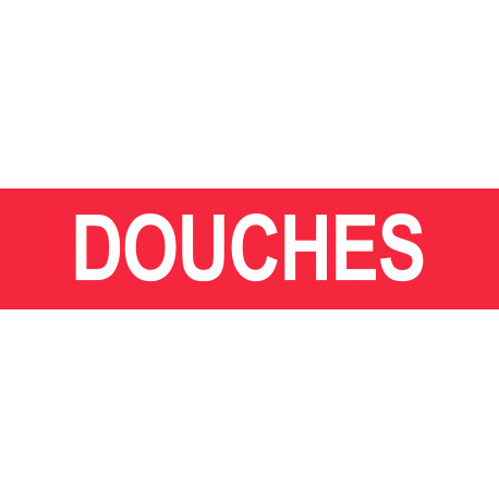 DOUCHES rouge - 29x7cm - Autocollant(sticker)