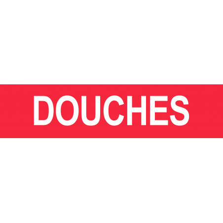 DOUCHES rouge - 29x7cm - Autocollant(sticker)