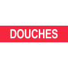 DOUCHES rouge - 29x7cm - Autocollant(sticker)