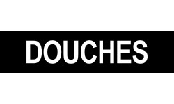 DOUCHES noir - 29x7cm - Autocollant(sticker)