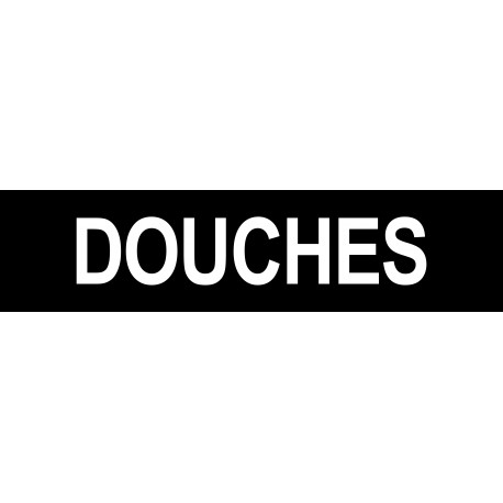 DOUCHES noir - 29x7cm - Autocollant(sticker)