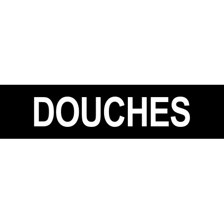 DOUCHES noir - 29x7cm - Autocollant(sticker)