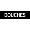 DOUCHES noir - 29x7cm - Autocollant(sticker)