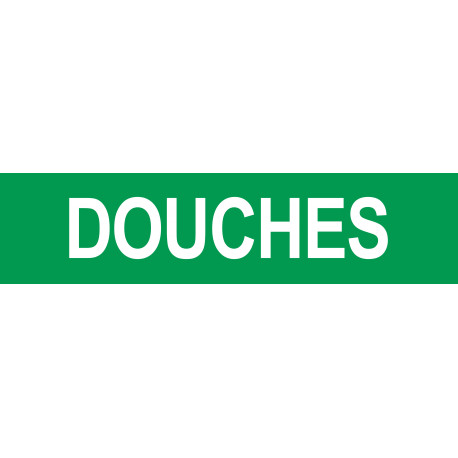 DOUCHES vert - 29x7cm - Autocollant(sticker)