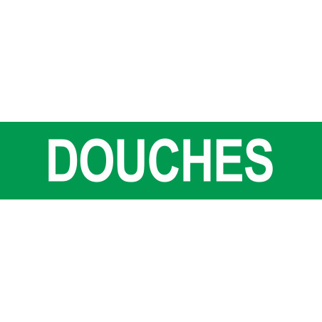 DOUCHES vert - 29x7cm - Autocollant(sticker)