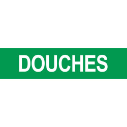 DOUCHES vert - 15x3.5cm - Sticker/autocollant