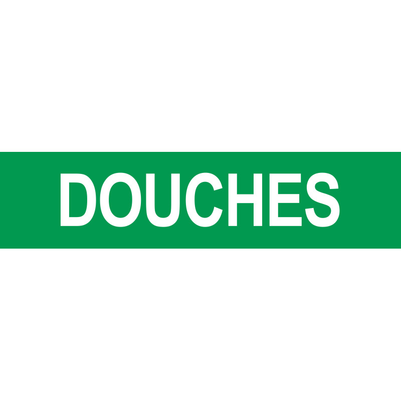 DOUCHES vert - 15x3.5cm - Sticker/autocollant