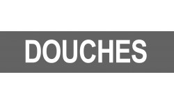 DOUCHES gris - 29x7cm - Autocollant(sticker)