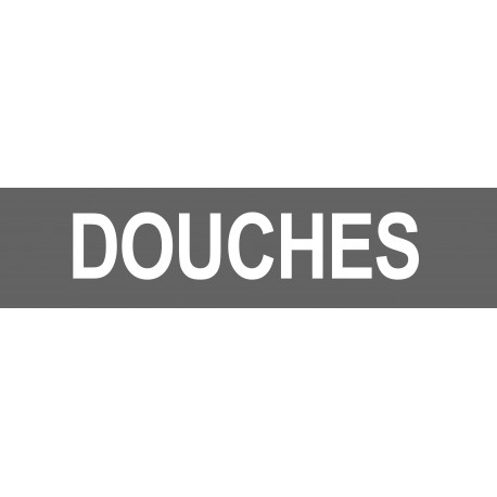 DOUCHES gris - 29x7cm - Autocollant(sticker)