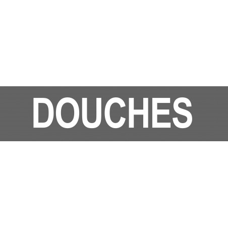 DOUCHES gris - 29x7cm - Autocollant(sticker)