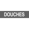 DOUCHES gris - 29x7cm - Autocollant(sticker)