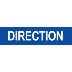 DIRECTION bleu - 29x7cm - Sticker/autocollant