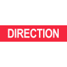 DIRECTION rouge - 29x7cm - Autocollant(sticker)