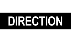 DIRECTION noir - 29x7cm - Autocollant(sticker)