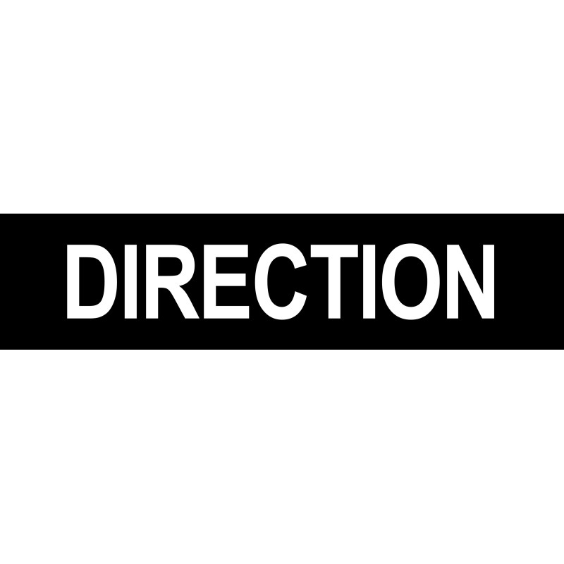 DIRECTION noir - 29x7cm - Sticker/autocollant