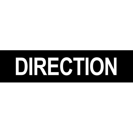 DIRECTION noir - 29x7cm - Autocollant(sticker)