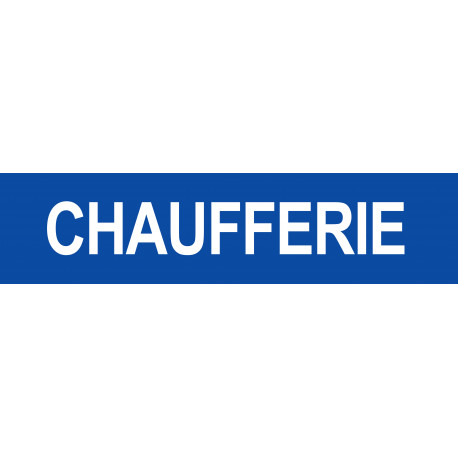 CHAUFFERIE BLEU - 29x7cm - Autocollant(sticker)