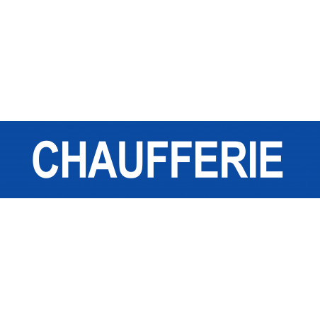 CHAUFFERIE BLEU - 29x7cm - Autocollant(sticker)