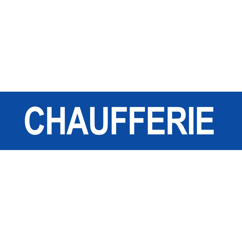 CHAUFFERIE BLEU - 15x3.5cm - Sticker/autocollant