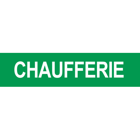 CHAUFFERIE VERT - 29x7cm - Autocollant(sticker)