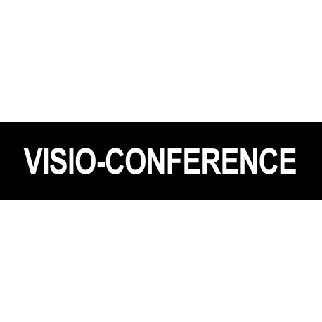 VISIO-CONFERENCE noir - 15x3.5cm - Autocollant(sticker)