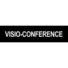 VISIO-CONFERENCE noir - 15x3.5cm - Autocollant(sticker)