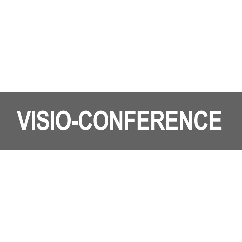 VISIO-CONFERENCE gris - 29x7cm - Sticker/autocollant