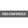 VISIO-CONFERENCE gris - 15x3.5cm - Autocollant(sticker)