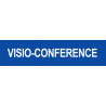 VISIO-CONFERENCE bleu - 29x7cm - Autocollant(sticker)