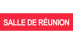 SALLE DE REUNION ROUGE - 29x7cm - Autocollant(sticker)