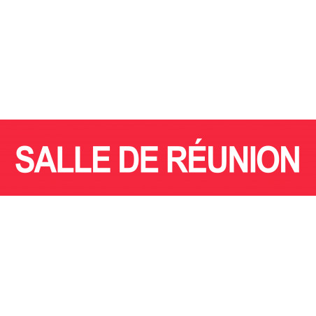 SALLE DE REUNION ROUGE - 29x7cm - Autocollant(sticker)
