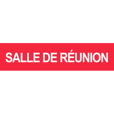 SALLE DE REUNION ROUGE - 15x3.5cm - Autocollant(sticker)