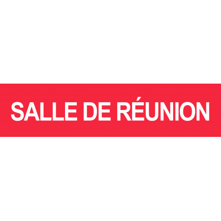 SALLE DE REUNION ROUGE - 15x3.5cm - Autocollant(sticker)