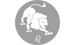 signe zodiaque lion rond - 8cm - Autocollant(sticker)