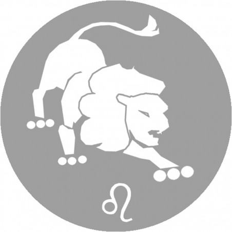 signe zodiaque lion rond - 8cm - Autocollant(sticker)