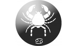 signe du zodiaque scorpion rond - 8cm - Autocollant(sticker)