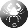 signe du zodiaque scorpion rond - 8cm - Autocollant(sticker)