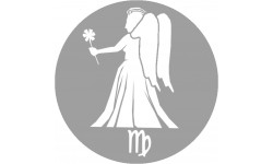 signe zodiaque vierge rond - 8cm - Autocollant(sticker)