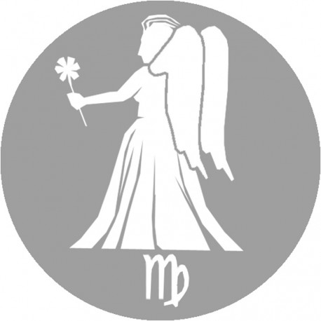 signe zodiaque vierge rond - 8cm - Autocollant(sticker)