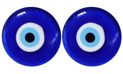 Oeil bleu Nazar boncuk - 2 stickers de 5cm - Autocollant(sticker)