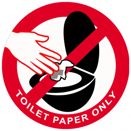 TOILET PAPER ONLY - 5cm - Autocollant(sticker)