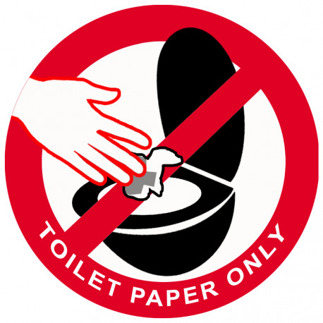 TOILET PAPER ONLY - 10cm - Autocollant(sticker)