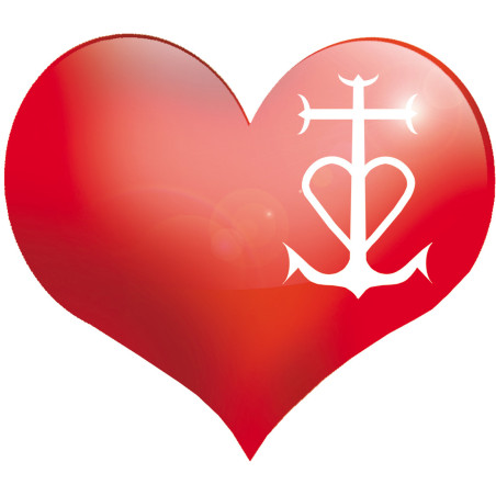 coeur Camarguais - 5x4.3cm - Sticker/autocollant