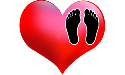 coeur Pieds noirs - 20x17.2cm - Autocollant(sticker)